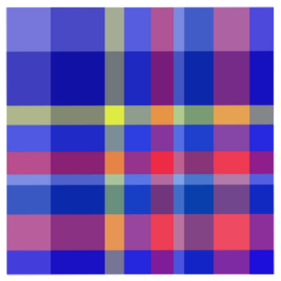 A vibrant plaid pattern with intersecting lines in shades of blue red yellow and purple The colorful design creates a woven texture effect ideal for textiles backgrounds or artistic visuals png