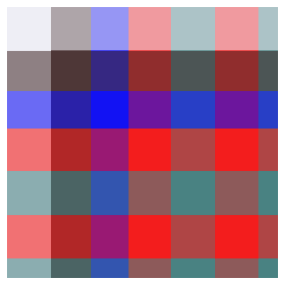 The image showcases a vibrant checkered pattern with bold squares in red, blue, purple, and gray. The digital, pixel-like design gives it a modern, abstract, and colorful aesthetic. png