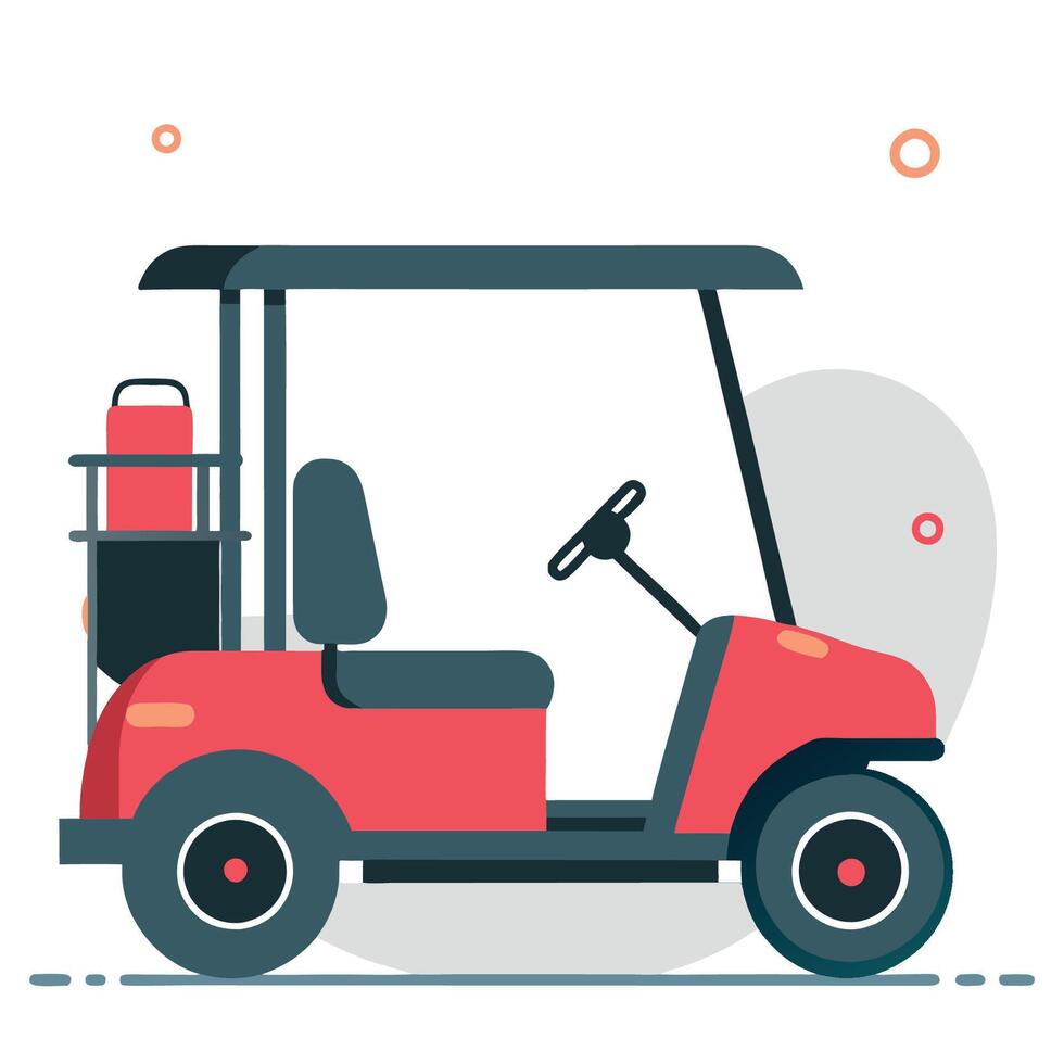 Innovative Golf Cart Concept Design Illustration with Futuristic Features vector