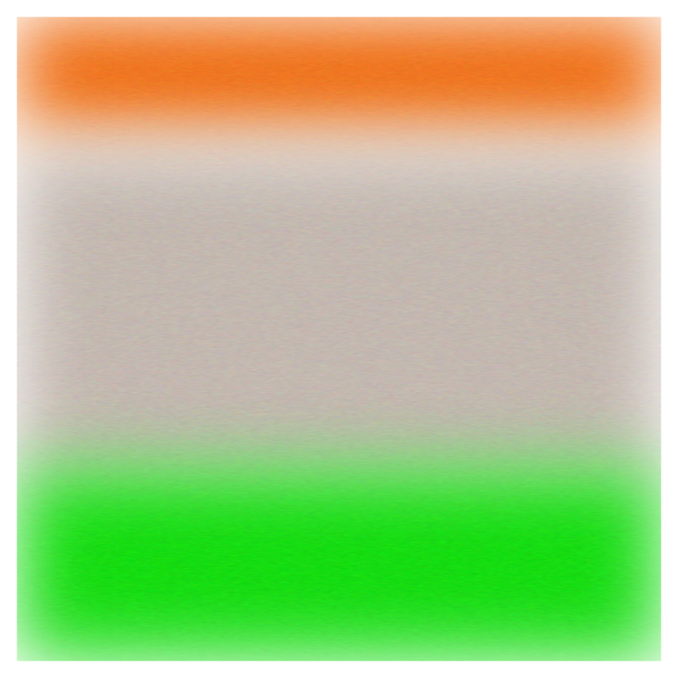 This image presents a smooth gradient of three colors orange at the top white in the center and green at the bottom The seamless blend creates a visually appealing and symbolic tricolor effect png