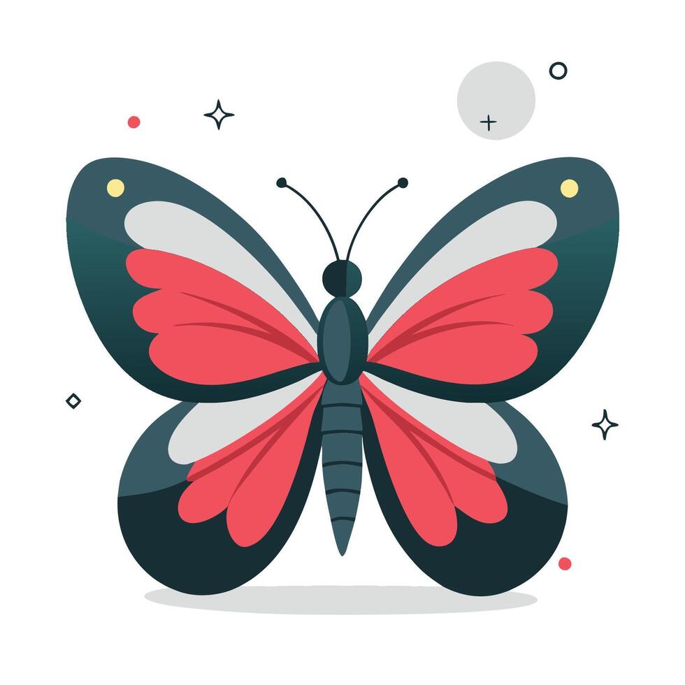 Graceful Butterfly Soaring through the Sky with Artistic Concept Illustration vector