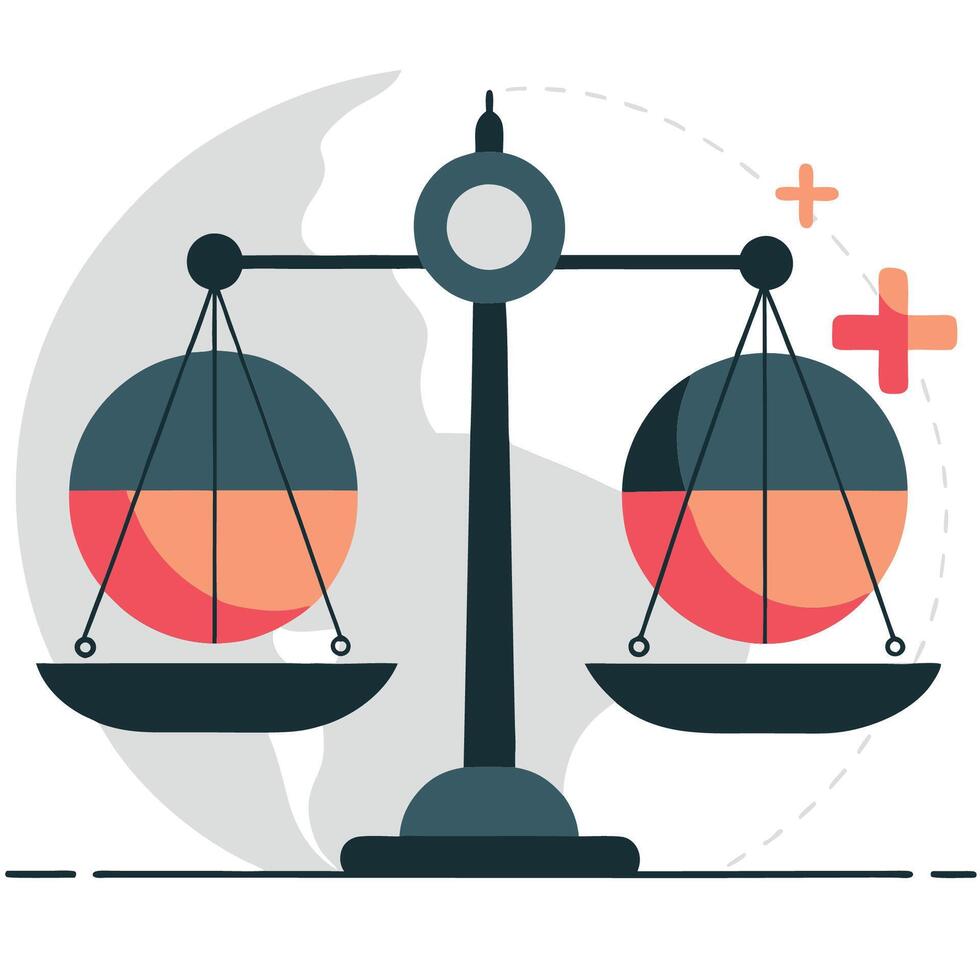 Symbolic Representation of Gender Equality in Society vector