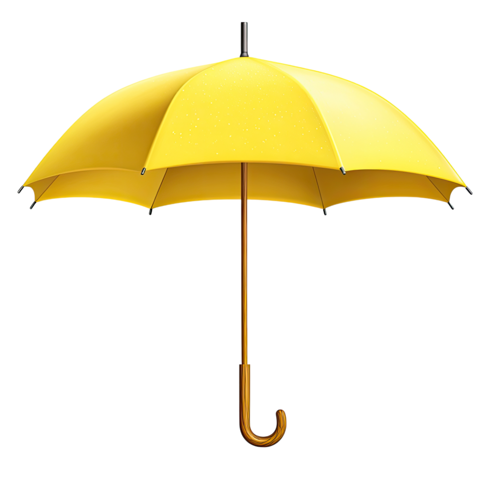 yellow umbrella on transparent png