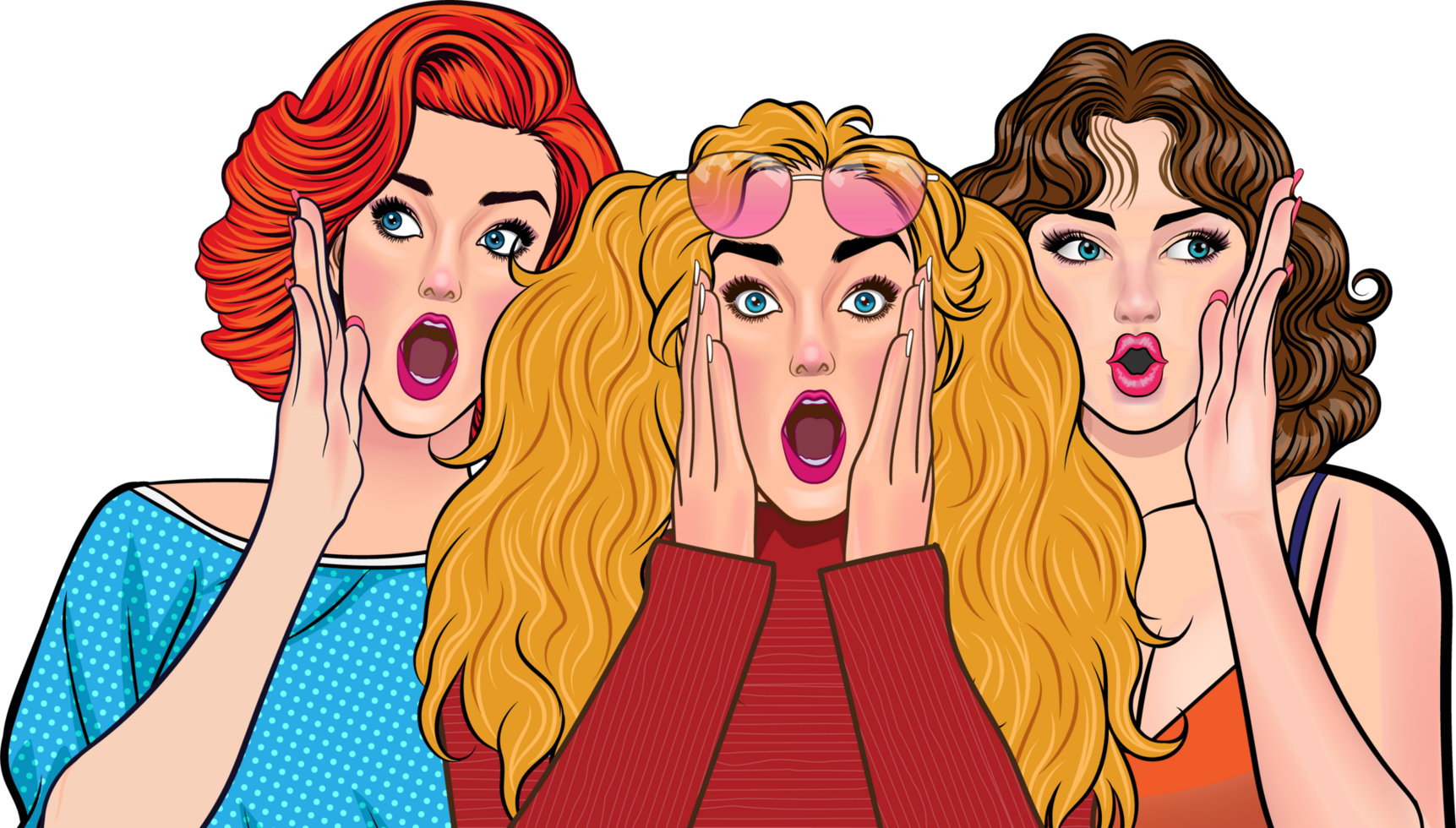 Vintage woman winking playfully while sharing a juicy rumor. png