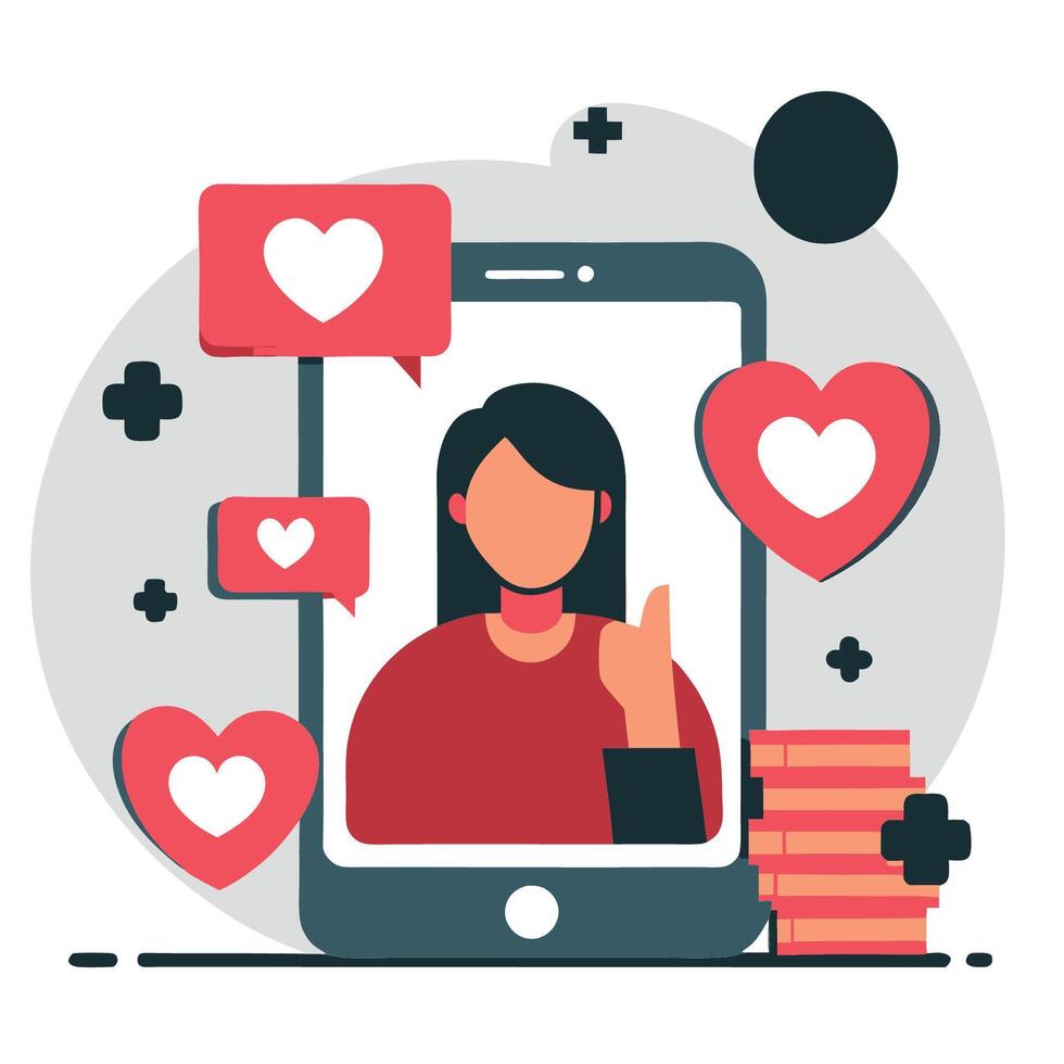 Instagram Addiction The Unhealthy Pursuit of Likes and Followers vector