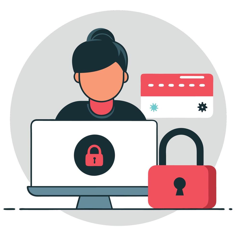 Forgot Password Concept Illustration A Helping Hand in a Time of Need vector