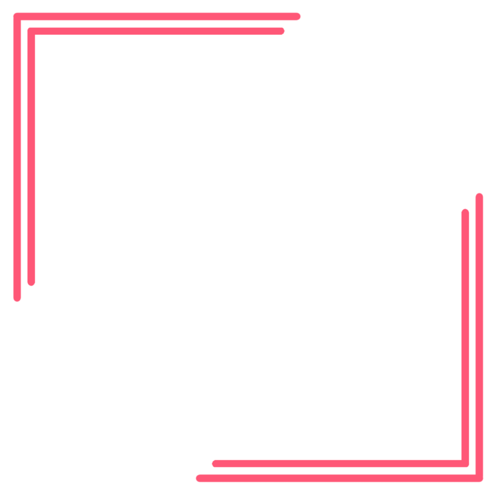 Pink corner frame on a transparent background png