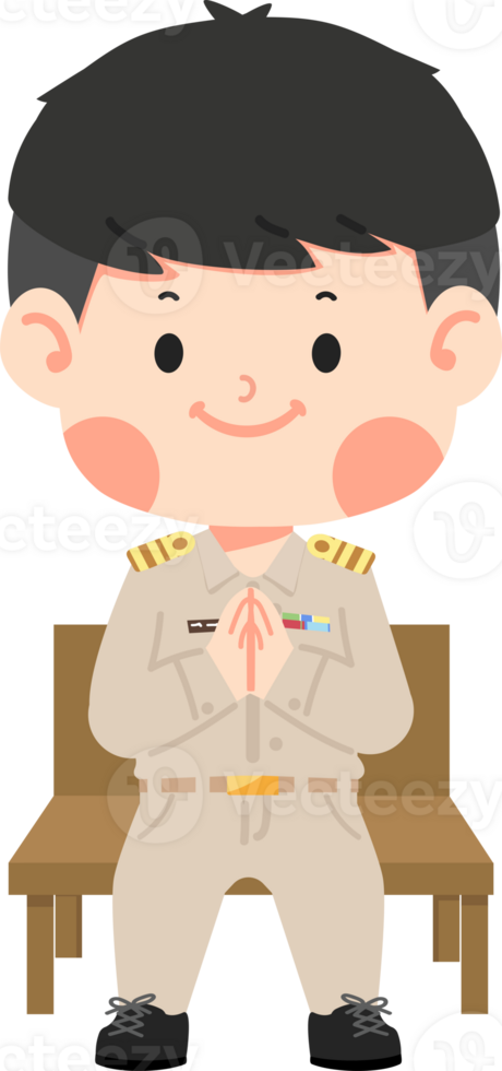 The man teacher is sitting on a chair cartoon png