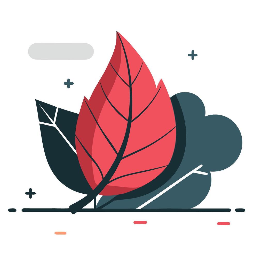 Artistic Illustration Depicting the Essence of Autumnal Foliage vector