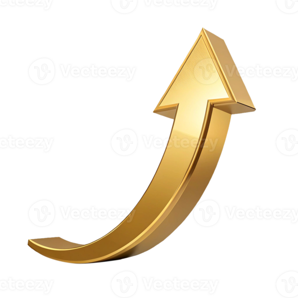gold chart arrow png