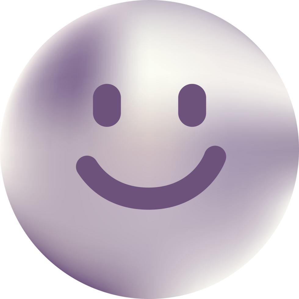 Happy Smile face emoji Geometric Abstract 3D Shapes Icons Set Silver Metallic color png