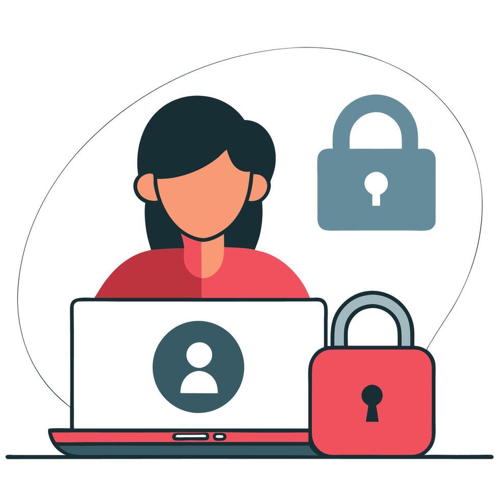 Illustrative Depiction of Forgotten Password Recovery Concept vector