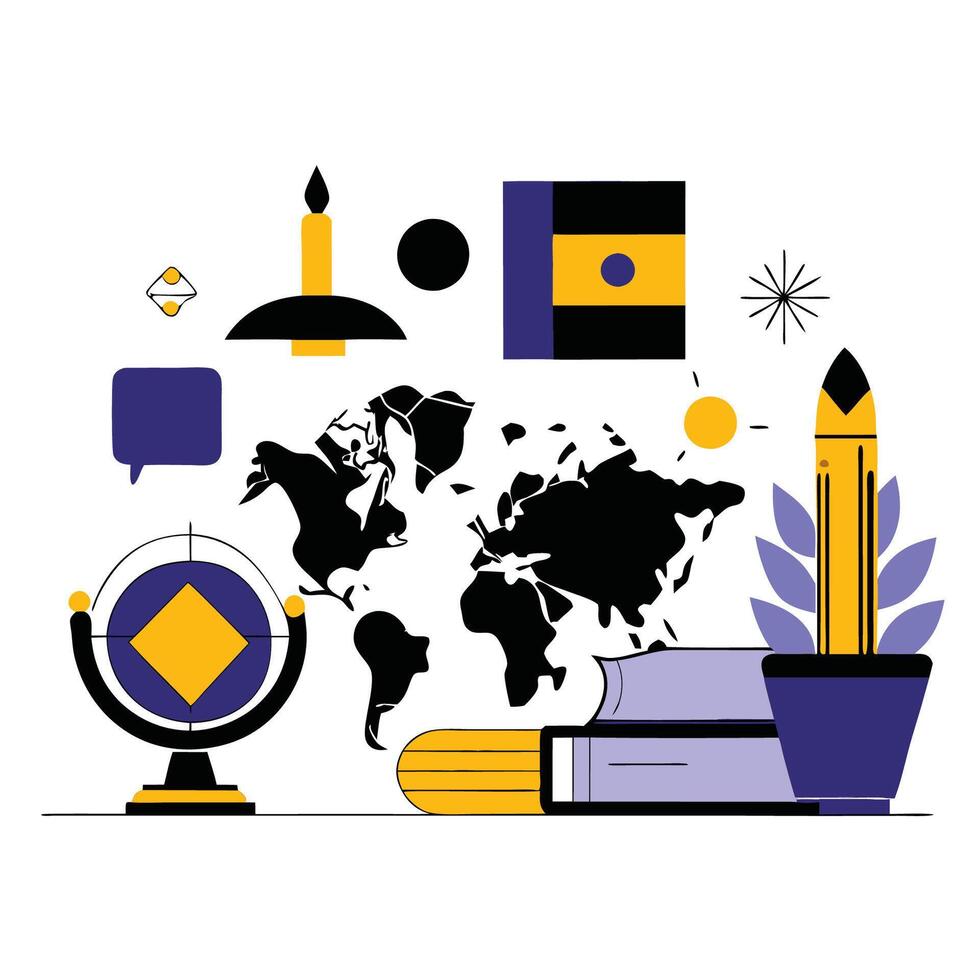 Illustrated Guide to Portuguese Language Concepts for Beginners vector