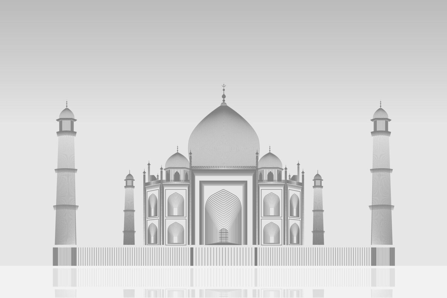 Illustration of the Taj Mahal for background vector