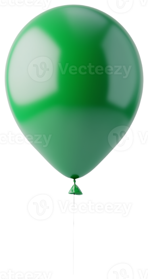 Green Balloon Floating in the Air for Celebrations png
