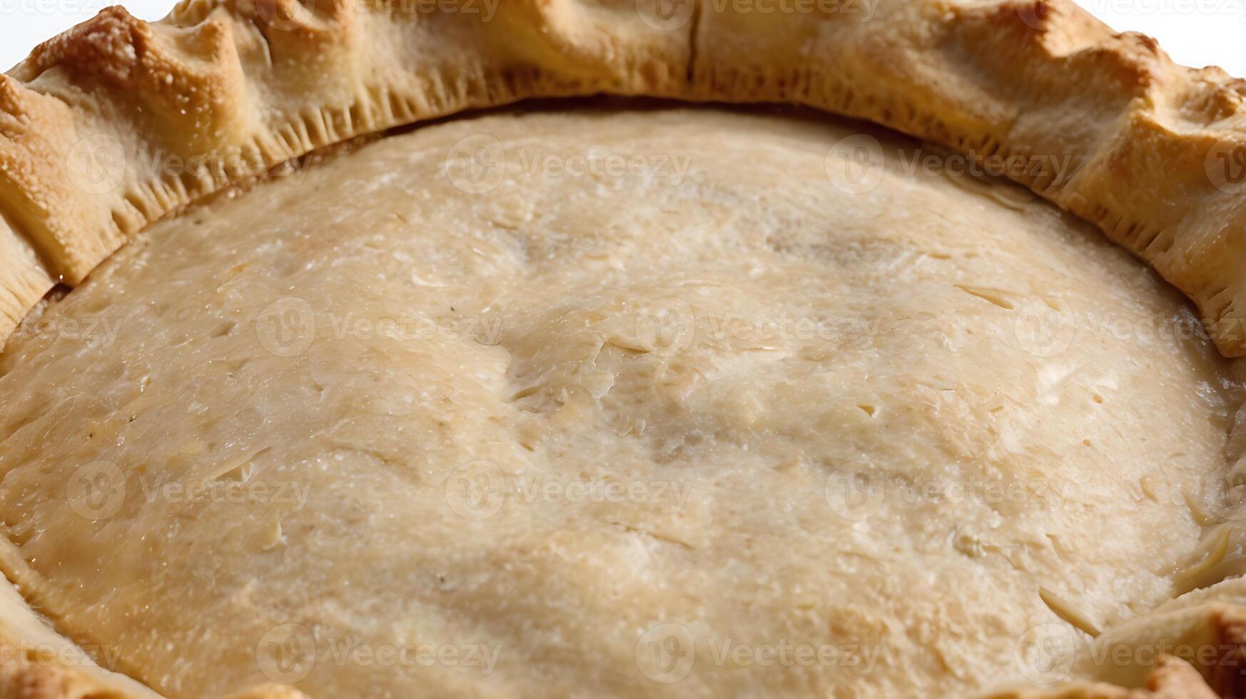 Extreme closeup of a freshly prepared pie crust highlighting its texture and structure photo