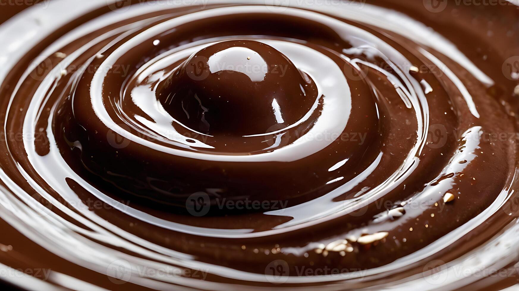 Closeup of a rich, smooth chocolate swirl highlighting texture and movement photo
