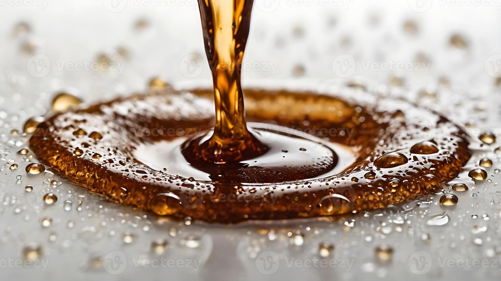 Extreme closeup of colahighlighting rich texture and movement in the liquid photo