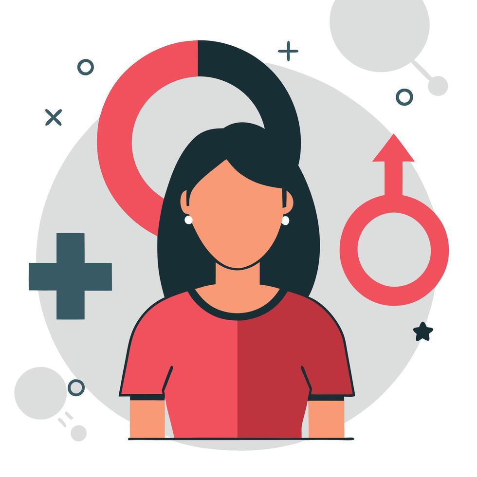 Embracing Gender Identity Concepts and Expressions Illustrated vector