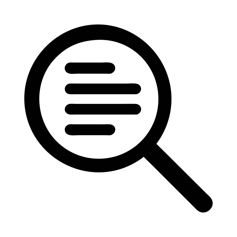 search icon, magnifying glass icon png