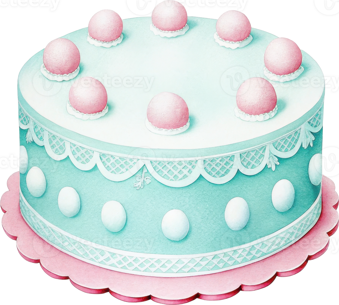 Delightful Easter Cake with Pastel Buttercream Frosting and Sprinkles for Festive Holiday png