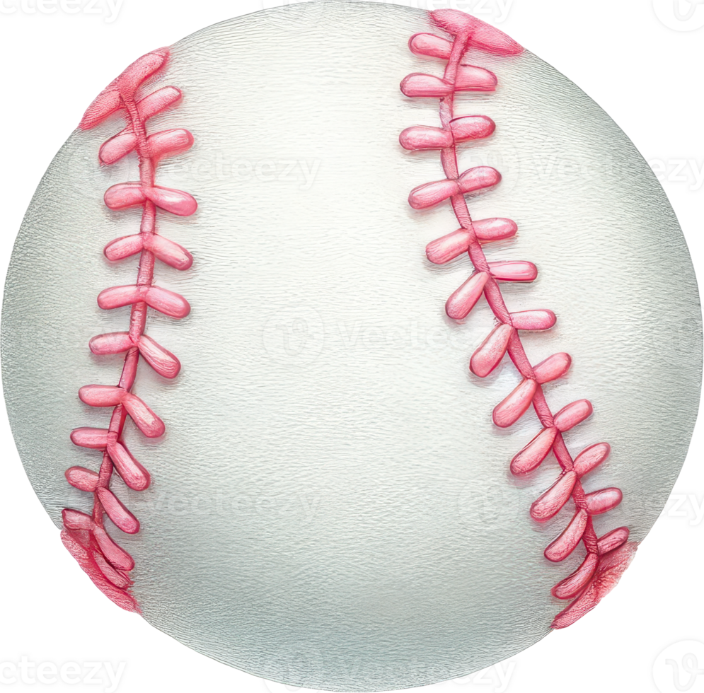 Vibrant Pink Baseball, Capturing the Essence of Sports png