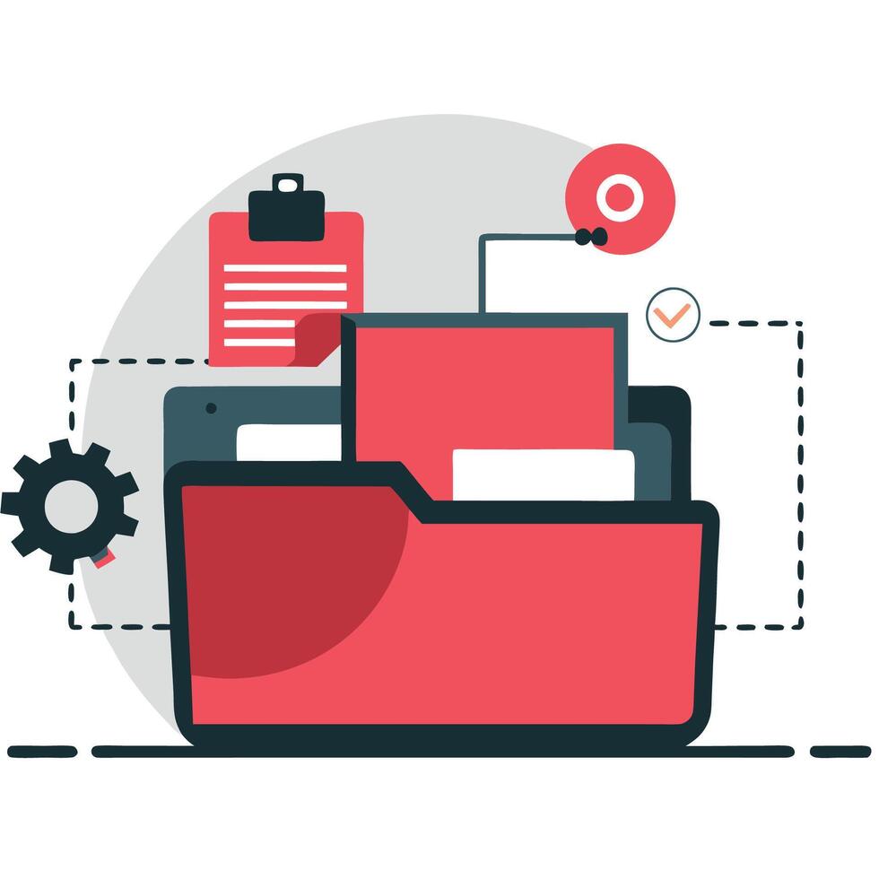 Comprehensive Guide to File Management Concepts A Pictorial Representation vector