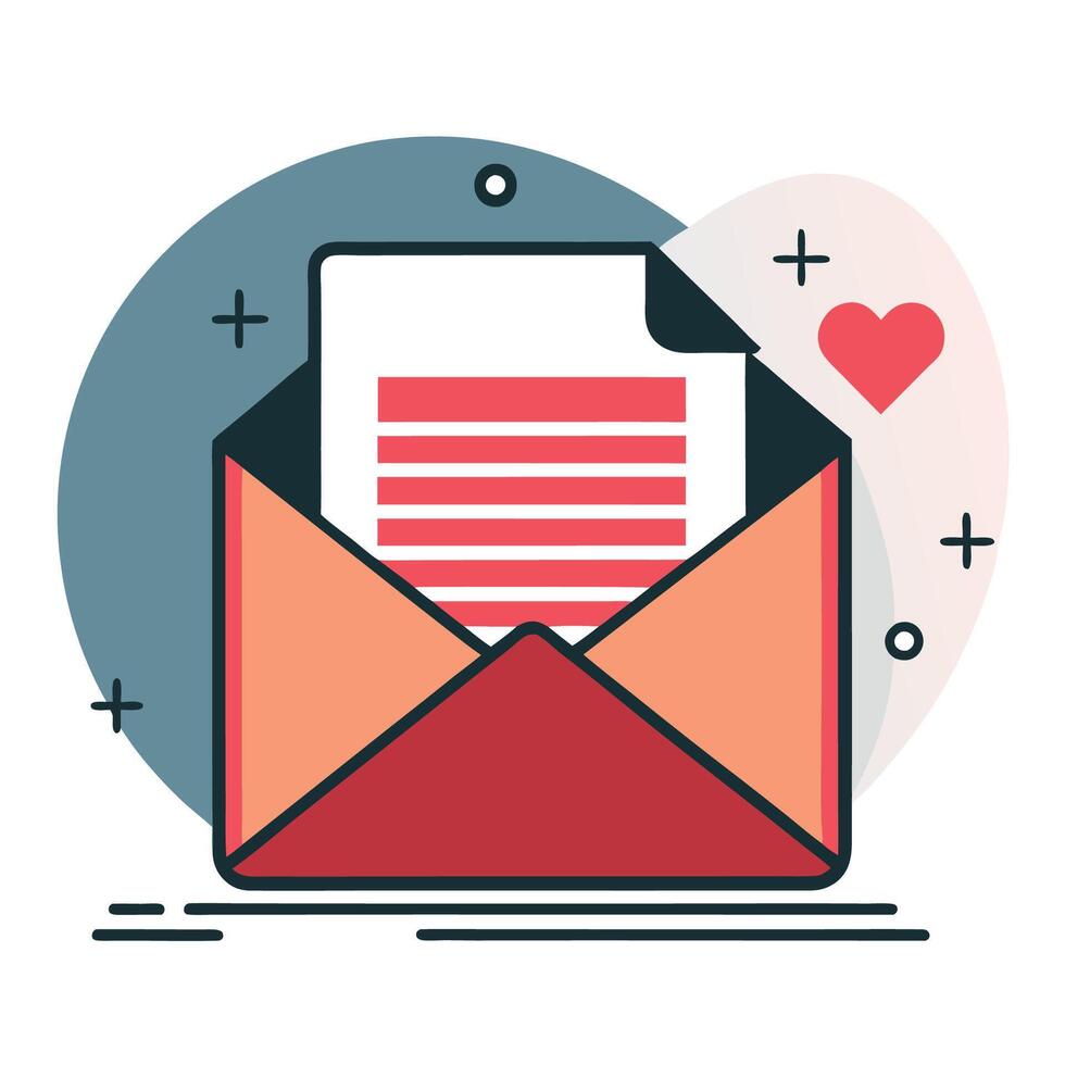 Abstract Letter Concept Illustration with Colorful Shapes and Lines vector