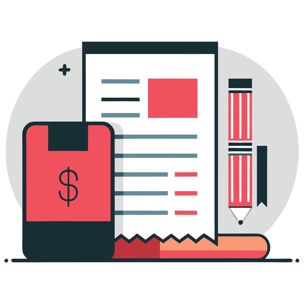 Modern and Creative Invoice Illustration with Payment Options vector