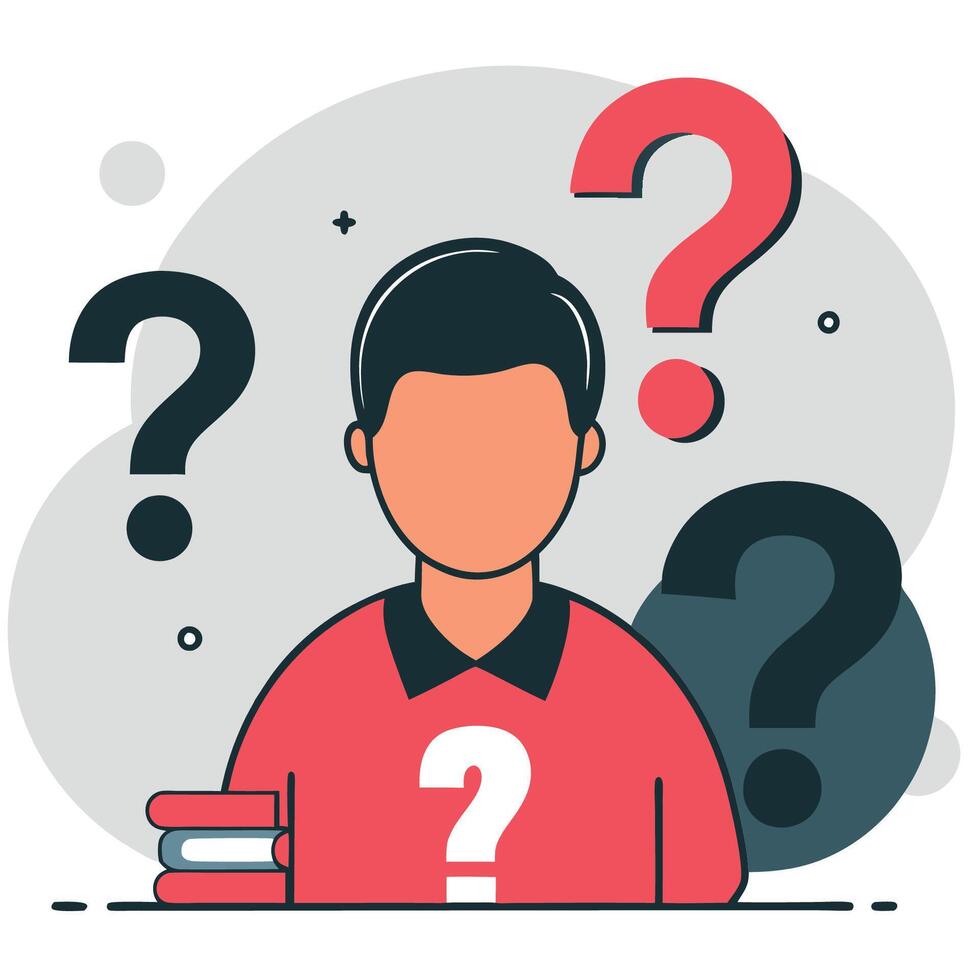 Illustrated Guide to Frequently Asked Questions FAQs vector