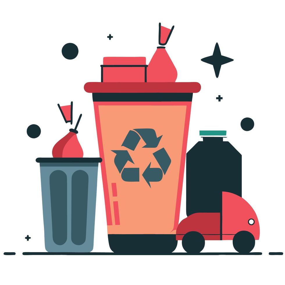 Visualizing the Concept of Effective Garbage Management vector