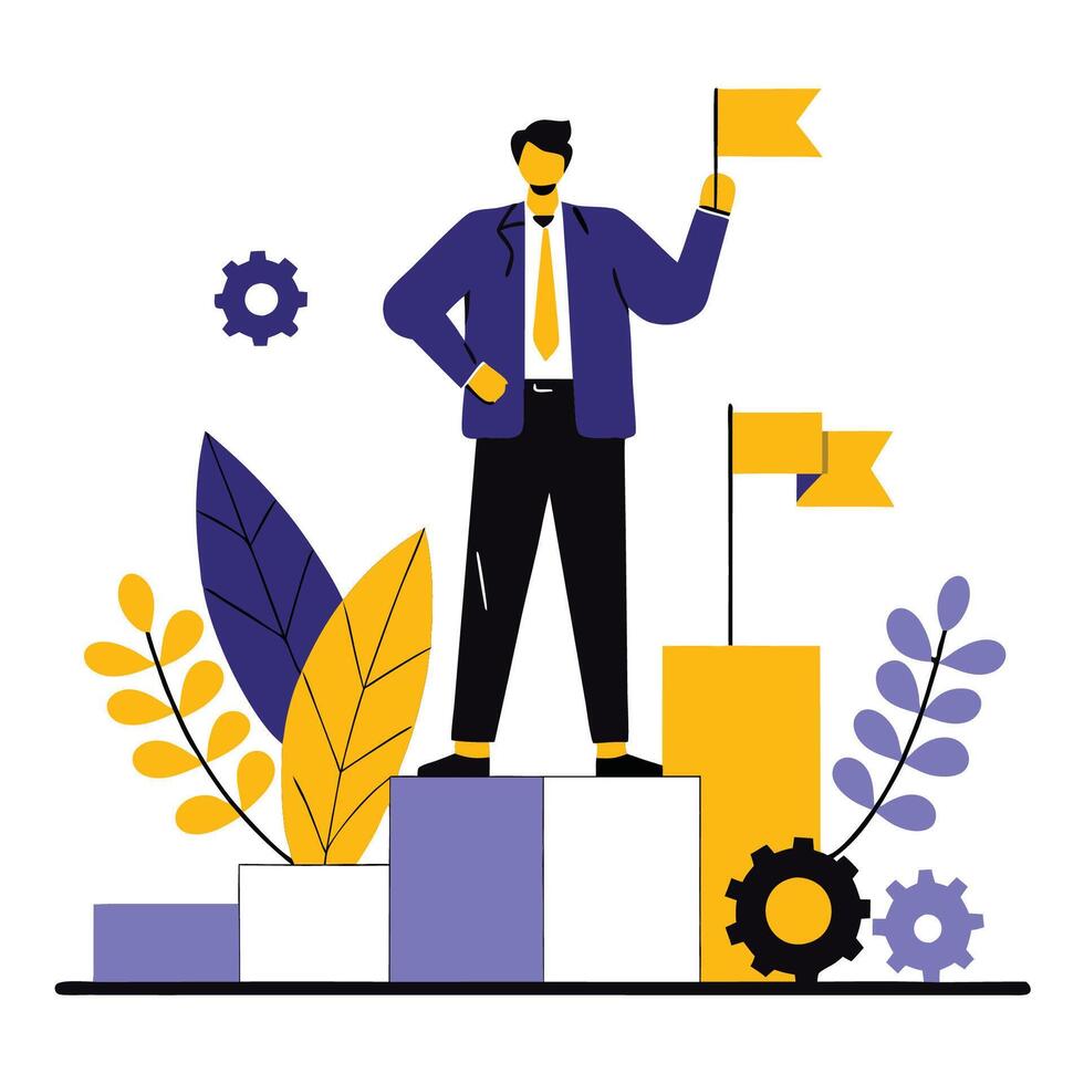 The Concept of Leadership Guidance, Empowerment, and Vision vector