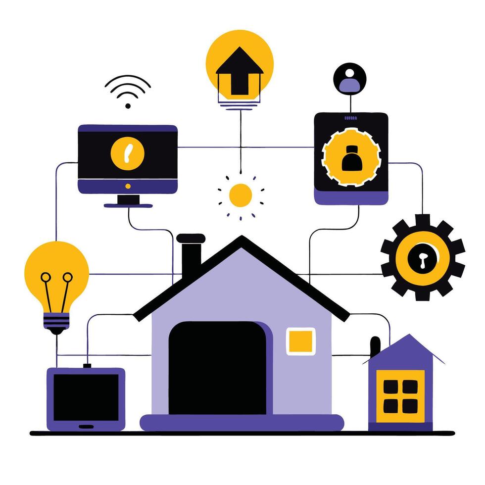 Visualizing the Interconnected Future Internet of Things Concept Illustration vector