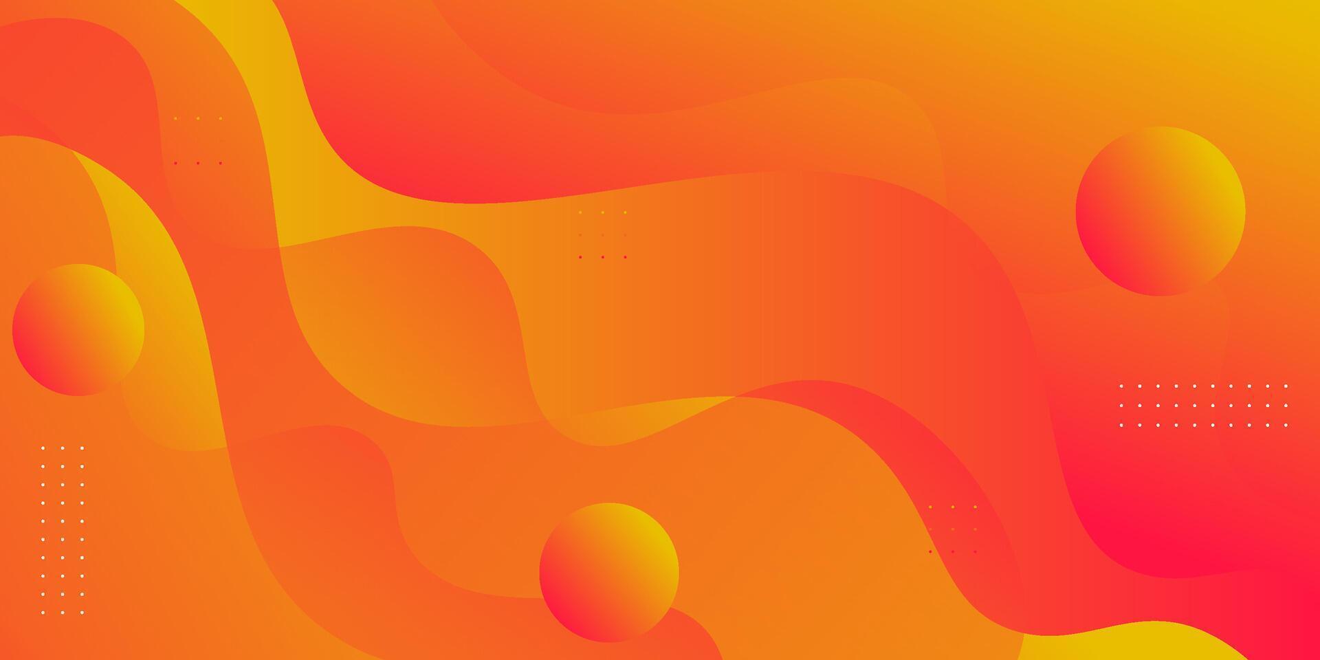 Dynamic color orange wave textured background design in 3D style with simple pattern. eps10 vector