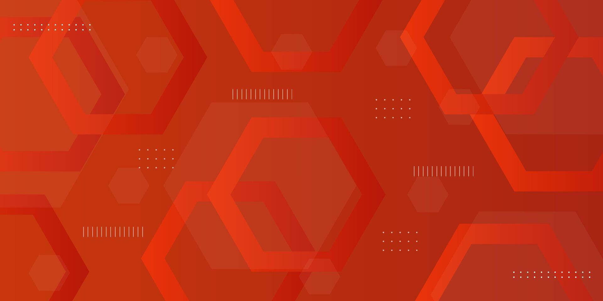 Abstract colorful orange 3D hexagon background with simple shadow pattern. Eps10 vector