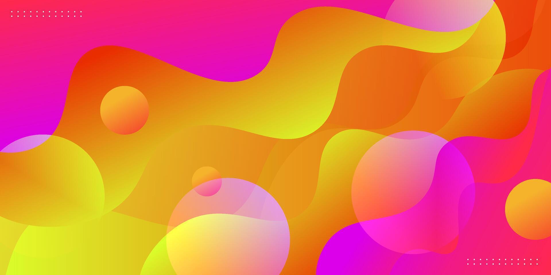 Abstract bright pink orange gradient background with simple wave pattern. eps10 vector