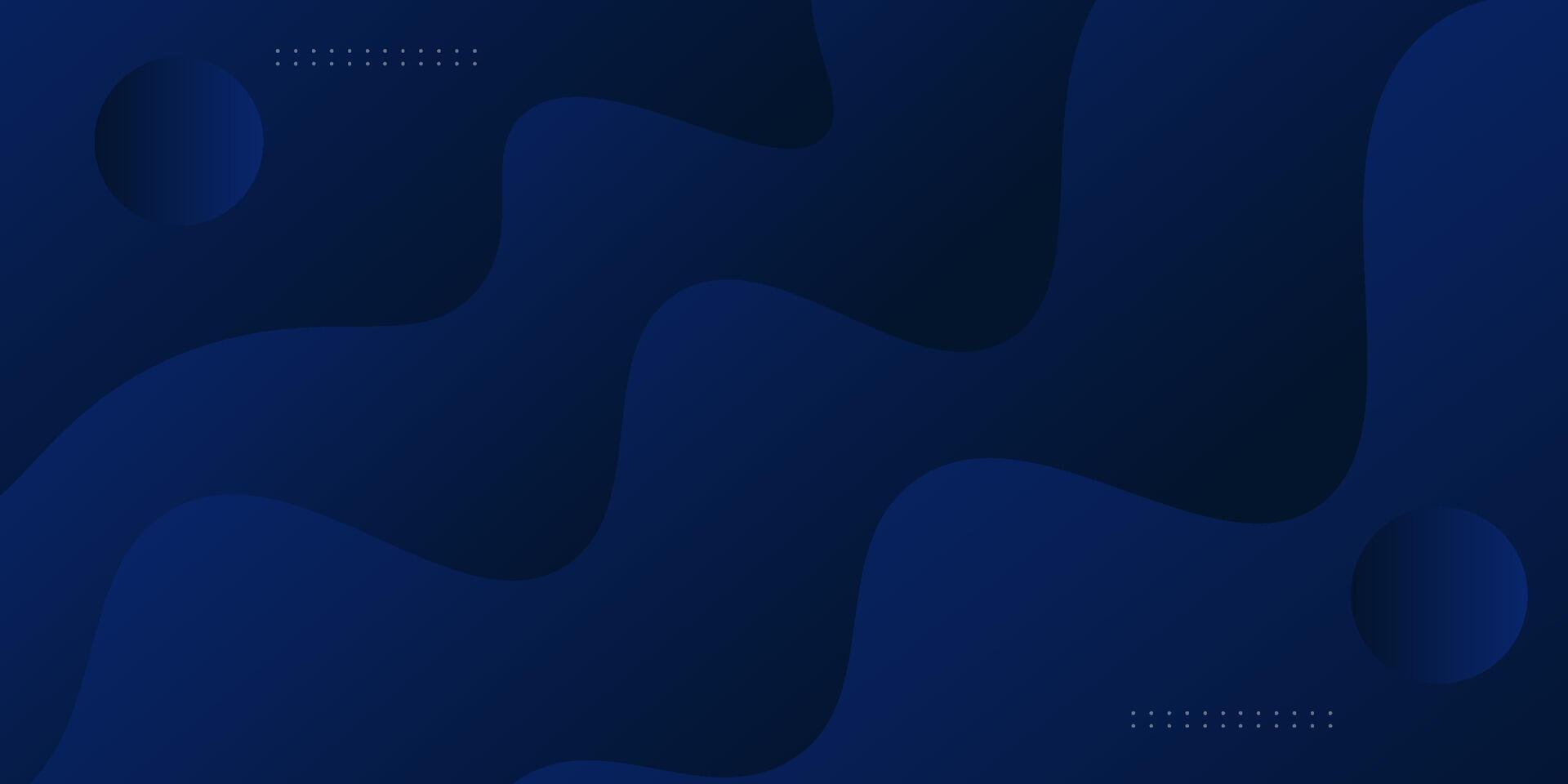 Abstract dark blue wave 3D background with shadow. Dark blue black gradient color on background. eps10 vector