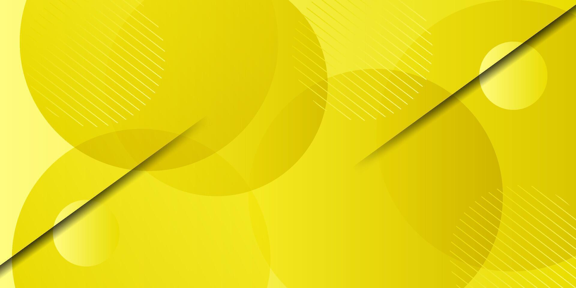 Abstract bright yellow background. Trendy pattern of simple overlapping circles. Eps10 vector
