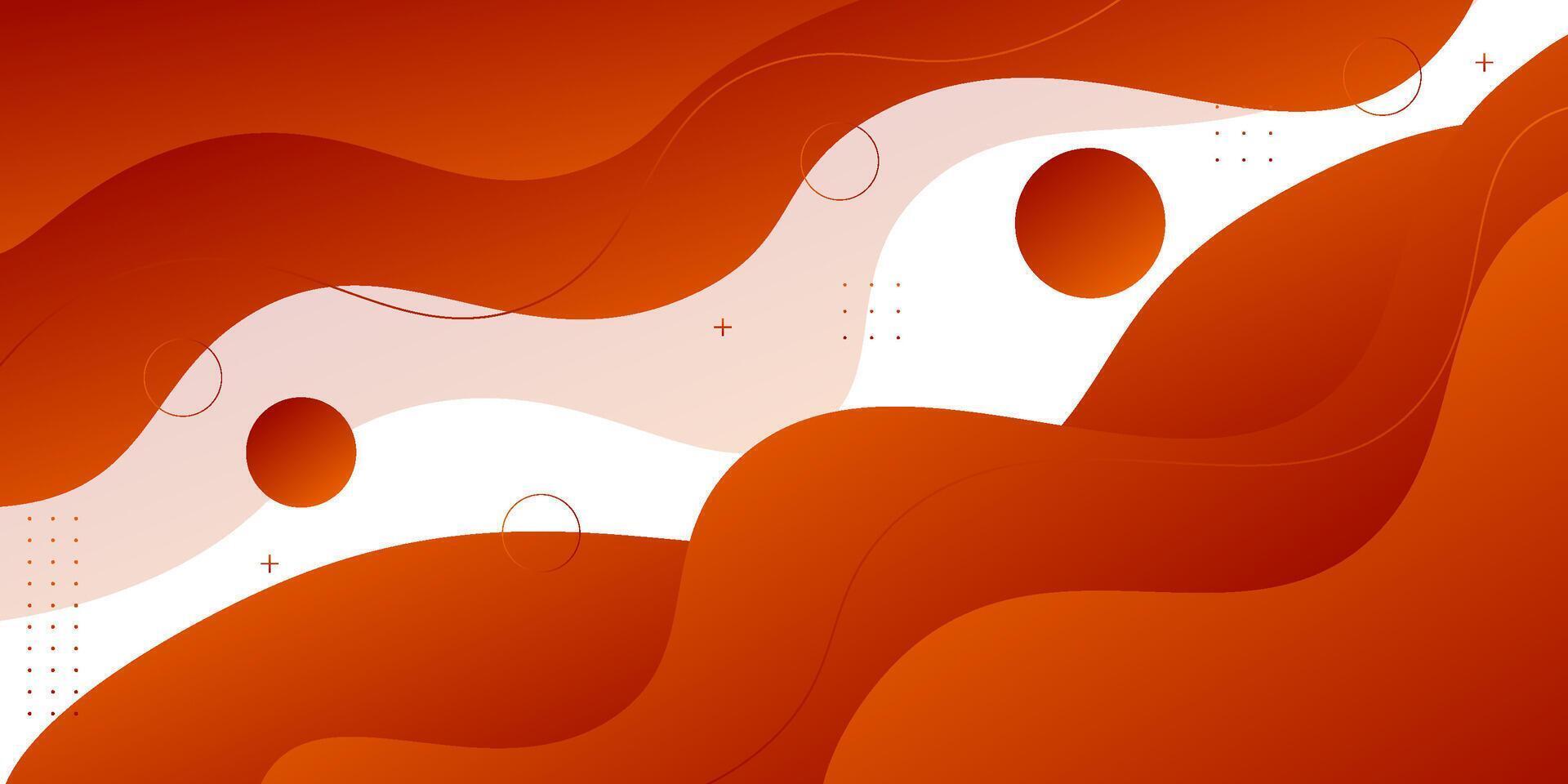 Orange geometric business banner design. Creative banner design with wave shape and line as template. Simple horizontal banner vector