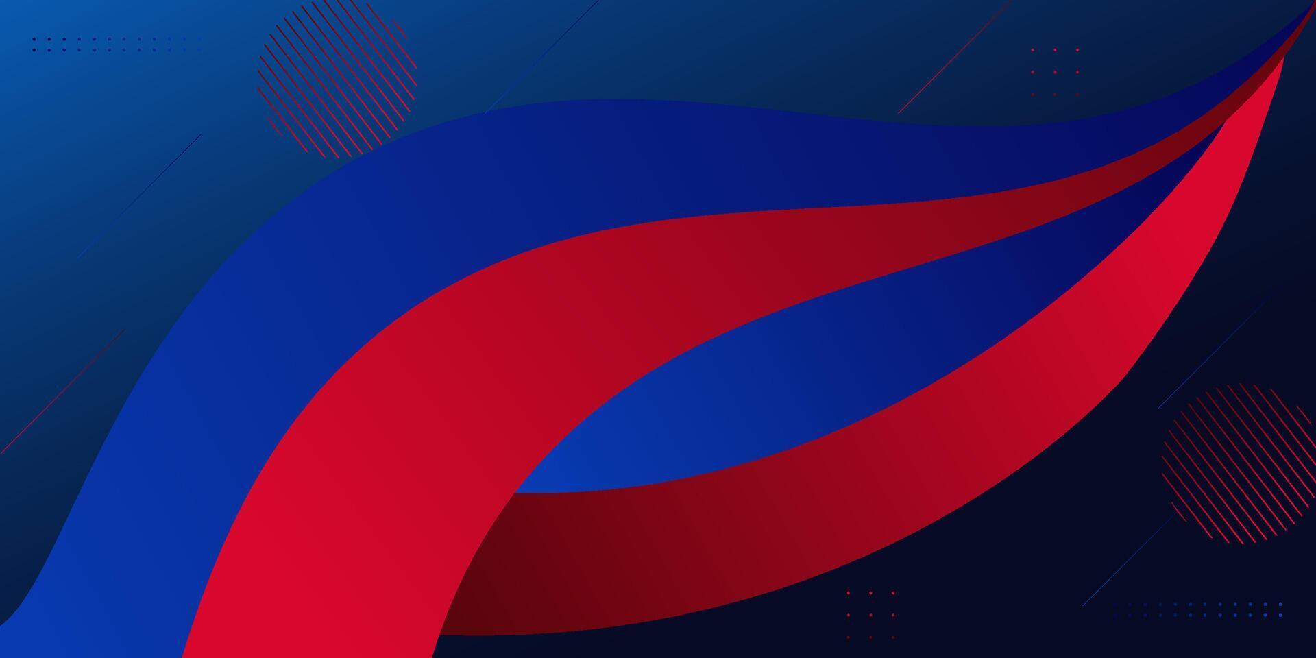 Red background with colorful blue liquid shapes in the background. Abstract composition in liquid style. Eps10 vector