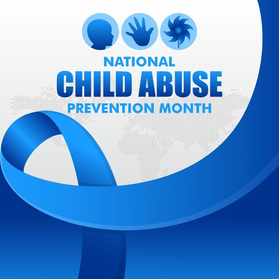 national child abuse prevention month background Suitable for Banner poster, flyer and background design vector
