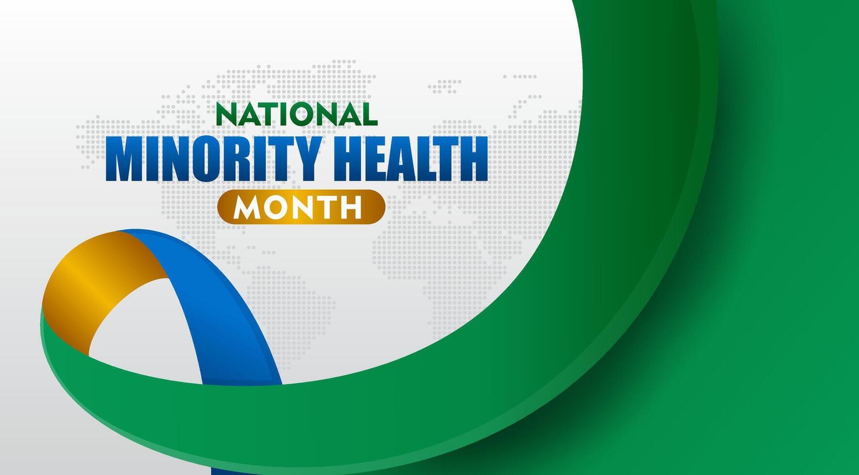 national minority health month background template. observed every year in April. vector