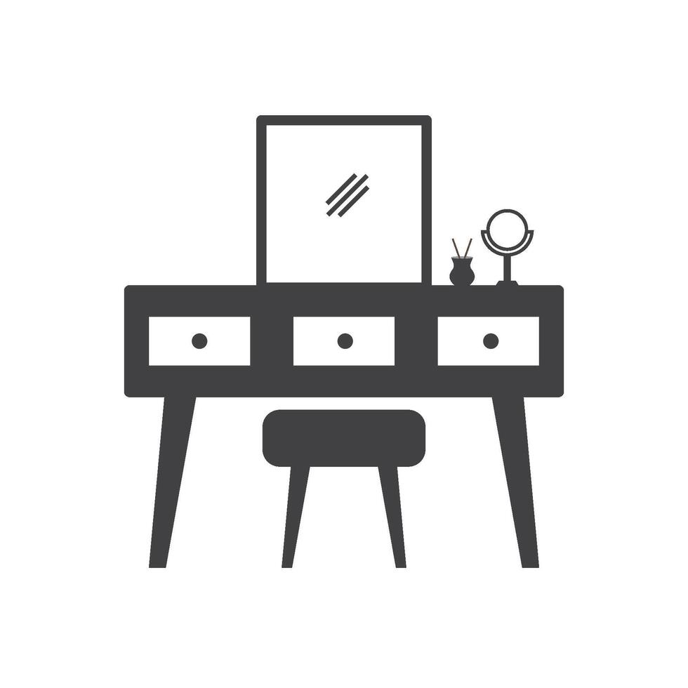dressing table icon vector