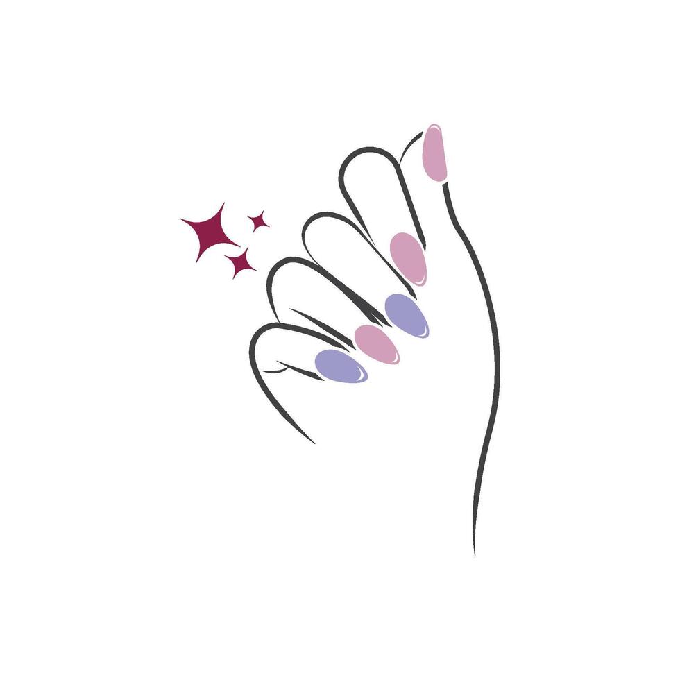 Hand with manicured nails icon vector