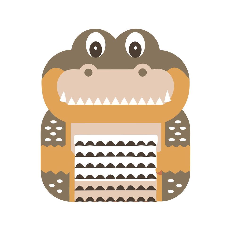 Cartoon Nile Crocodile Illustration vector