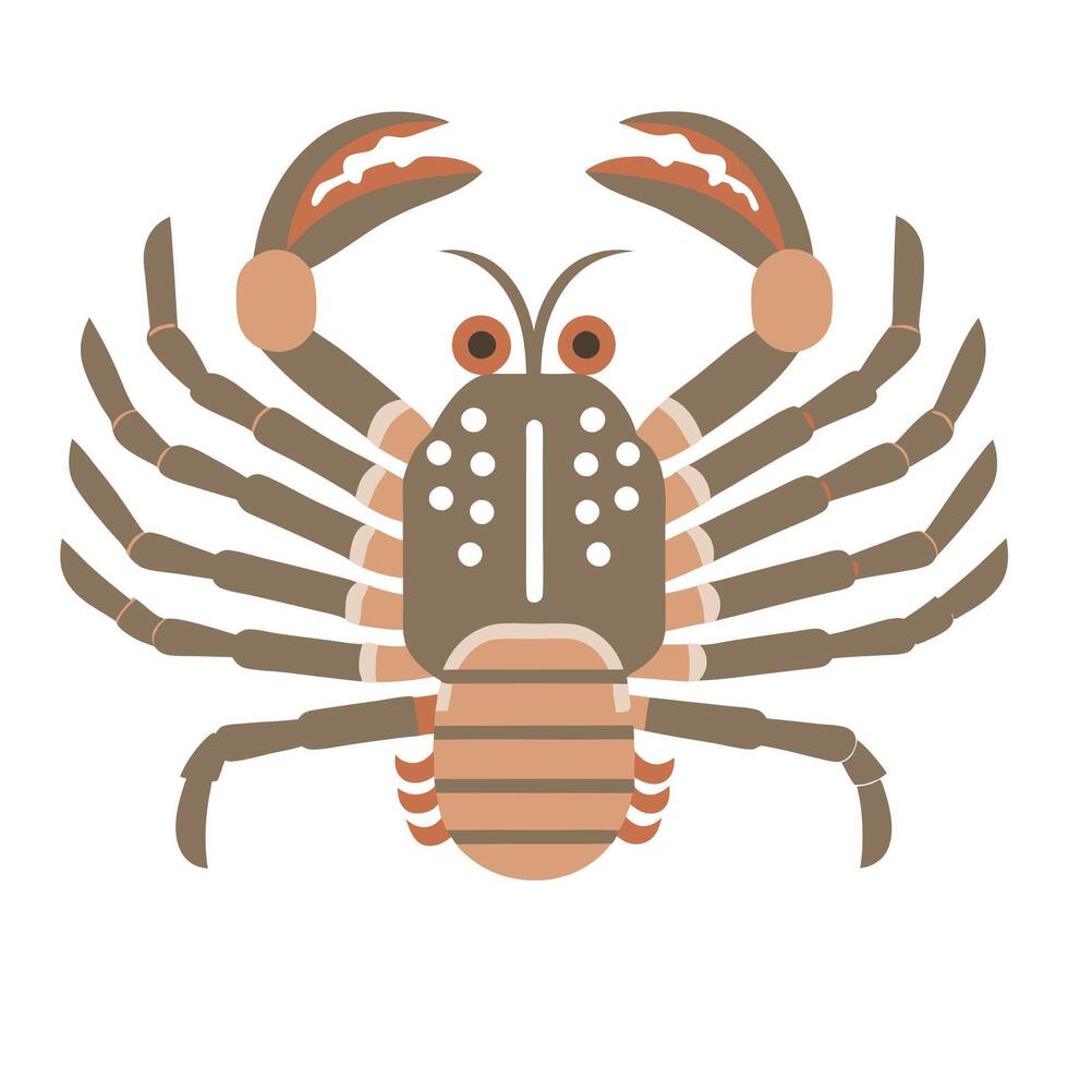 Stylized Coconut Crab Illustration, Graphic vector
