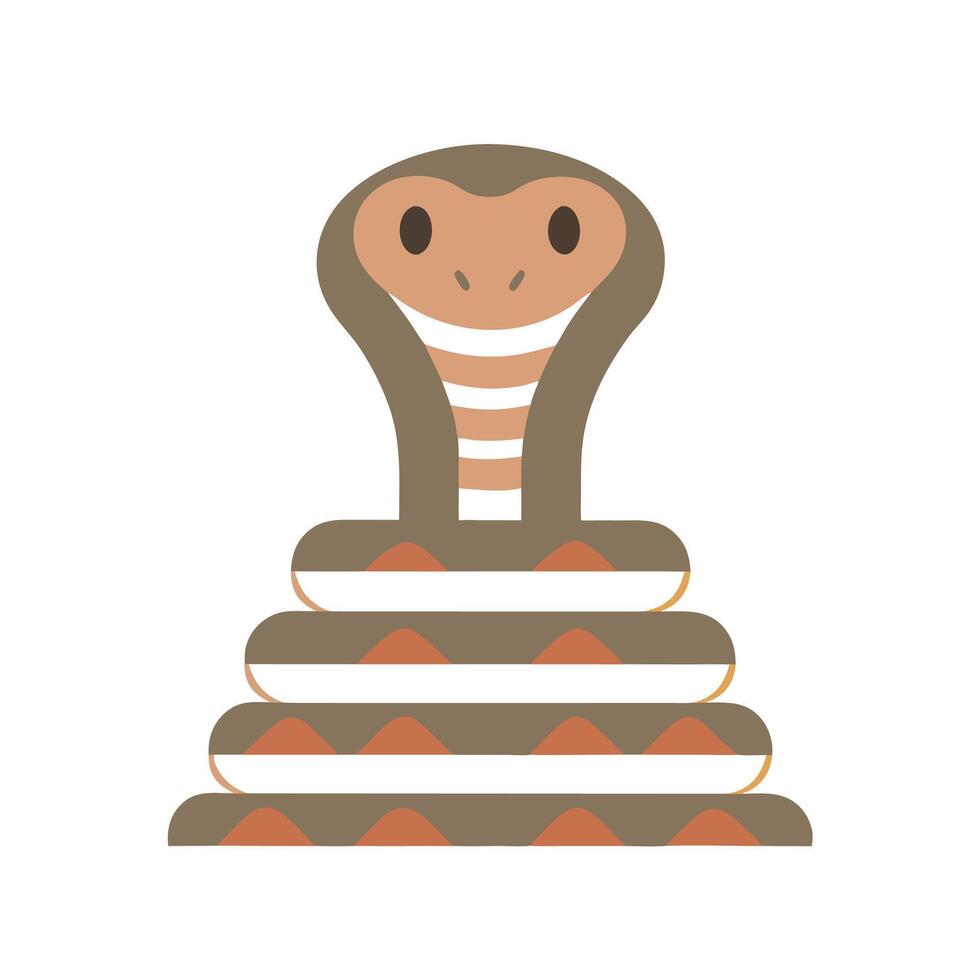 Cartoon Rattlesnake Isolated vector