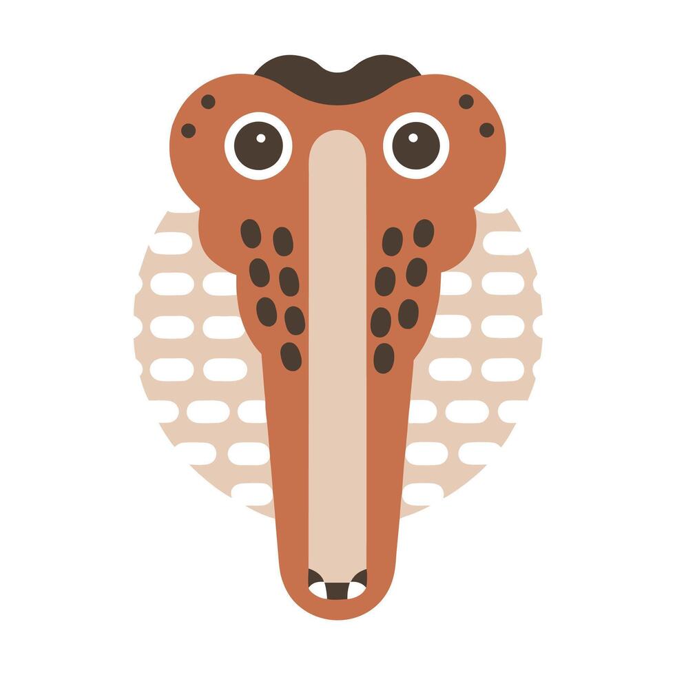 Cute Gharial Crocodile vector