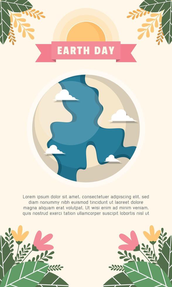 Earth Day Template. Earth day event. Save the earth vector