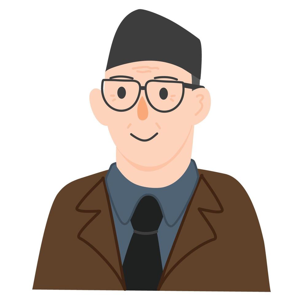 ki hajar dewantara Indonesian education hero vector